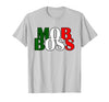 Italian Yeah B Mob Boss Italian Flag 1920s Costume Mafia Party T-Shirt - size chart