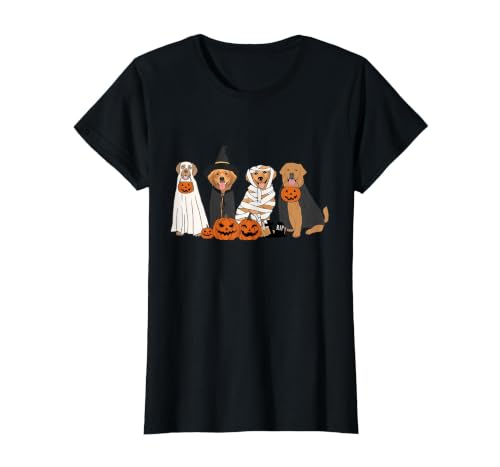 Golden Retriever Dog Ghost In Boo Sheet Women Men Funny Golden Retriever Dog Ghost in Boo Sheet Halloween T-Shirt - size