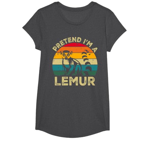 Funny Costume Party Halloween Tees by T&T Pretend I'm A Lemur Lazy Halloween Costume T-Shirt - size chart