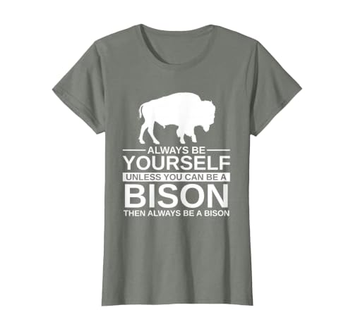 Bison Gift Bison Lover Accessories & Buffalo Stuff Cool Bison Design for Men Women Buffalo Animal Lovers Bison T-Shirt -