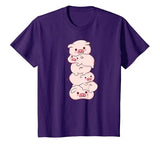 Pink Kawaii & Anime Stuff Pigs On A Pile - Cute Kawaii Anime - Pig Aesthetic Japanese T-Shirt - size chart