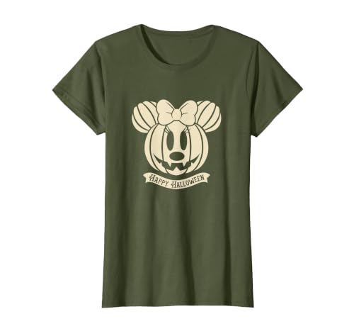 Disney Minnie Mouse Pumpkin Happy Halloween T-Shirt - size chart