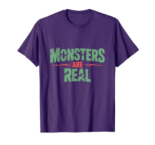 Monster Truth Wear Monsters are Real Horror Spooky Scary Halloween T-Shirt - size chart