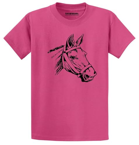Comical Shirt Horse Graphic Top for Equestrian and Animal Lovers Cotton Tee Adult Youth Tall Men Women - size chart
