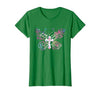 Butterfly Prayer Graphic Jesus Christian Cross Butterfly Prayer Jesus Christian Cross Floral Pattern T-Shirt - size chart