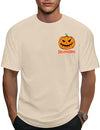 Ithalt Mens Halloween Shirt Halloweentown T Shirt Pumpkin Short Sleeve Top - size chart
