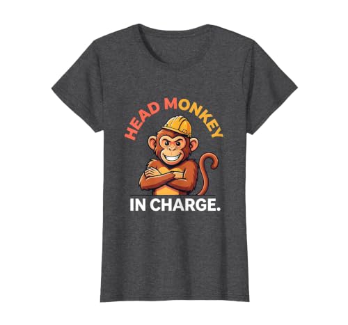 Mademark Head Monkey In Charge Circus Boss Design T-Shirt - Women - size chart