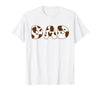 Cow Print For Family Matching Outfits DAD Cow Brown White Animal Print, Cow Pattern Farmer DAD T-Shirt - size chart