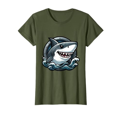 Mademark Kids Shark Ocean Waves Graphic Tee T-Shirt - size chart