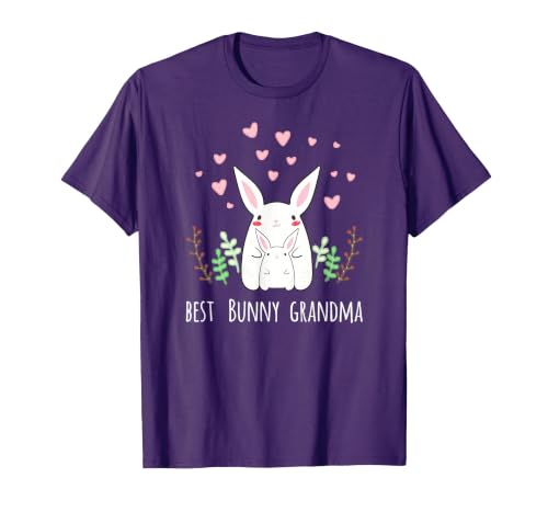 Cute Bunny Grandma Rabbit Grandmother T-Shirt — design detail