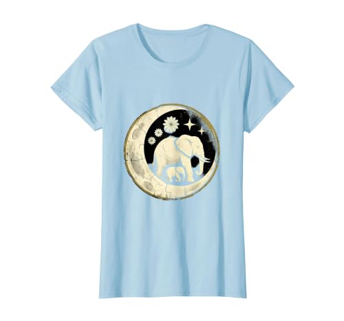 Mademark Mama and Baby Elephant Walking Together T-Shirt - Women - size chart