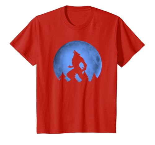 Ideas Halloween costume " Wolf moon " Wolf Halloween Costume Werewolf Blue Moon Scary for Men Boys T-Shirt - size chart