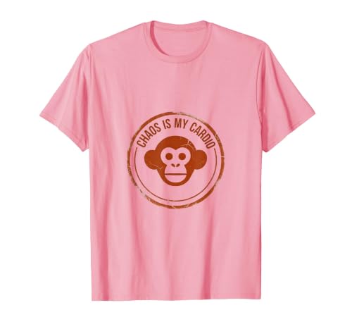 Mademark Chaos Is My Cardio Funny Monkey Design T-Shirt - Men - size chart