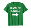 ShirtZilla I'm with The Gazelle Halloween Gazelle T-Shirt - size chart