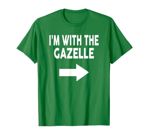 ShirtZilla I'm with The Gazelle Halloween Gazelle T-Shirt - size chart