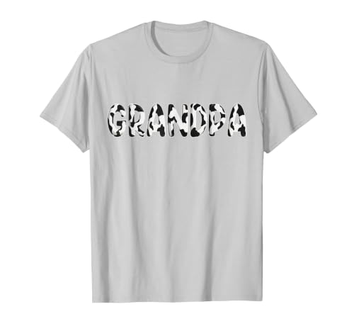 Cow Pattern Print Family Matching Birthday Shirts Cow Grandpa Birthday Family Matching Fathers Day Boy Girl T-Shirt - size