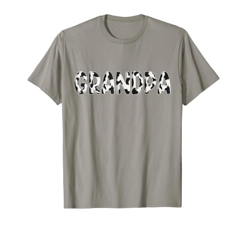 Cow Pattern Print Family Matching Birthday Shirts Cow Grandpa Birthday Family Matching Fathers Day Boy Girl T-Shirt - size