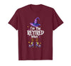 Funny Quote Horror Costume Party Family Friends I'm The Retired Witch Spooky Scary Halloween Retiree Women T-Shirt - size