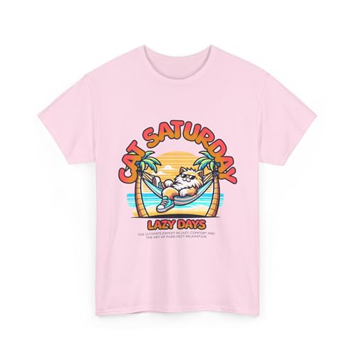 GENERIC cat Unisex Heavy Cotton Tee Light Pink - size chart