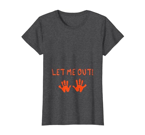 Halloween Pregnancy Costume Funny Tees Let Me Out Halloween Pregnancy Costume Baby Funny T-Shirt T-Shirt - size chart
