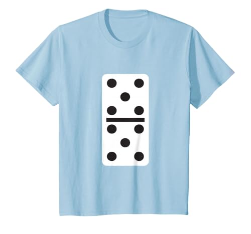 Fun and Easy Halloween Costume T-Shirts - Dominoes Double Five Dominoes Halloween Costume 5 Domino Game T-Shirt - size chart