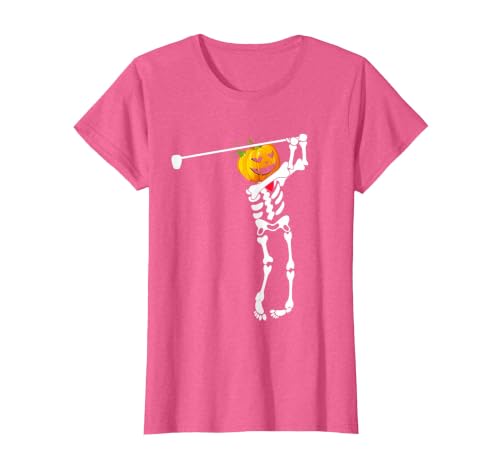Funny Skeleton Golf Halloween Costume Golf Skeleton Pumpkin Halloween Shirt T-Shirt - size chart