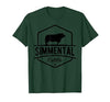 Funny Farmer Gift for Simmental Cattle Cow Farmer - Simmental Cattle T-Shirt - size chart