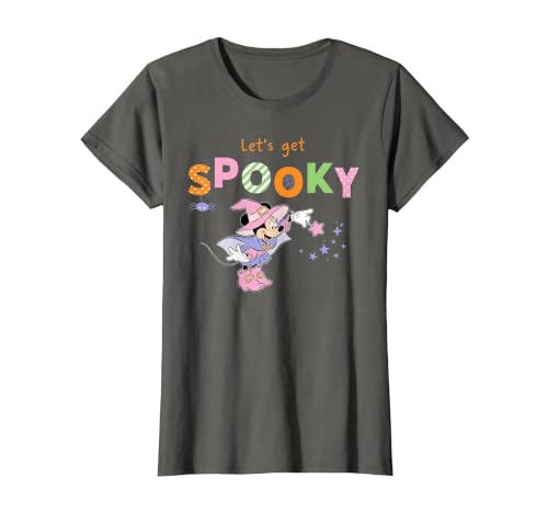 Disney Minnie Mouse Let's Get Spooky Cute Halloween Witch T-Shirt - size chart
