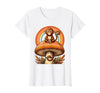 Mademark Monkey Perched on Giant Mushroom Illustration T-Shirt - Women - size chart