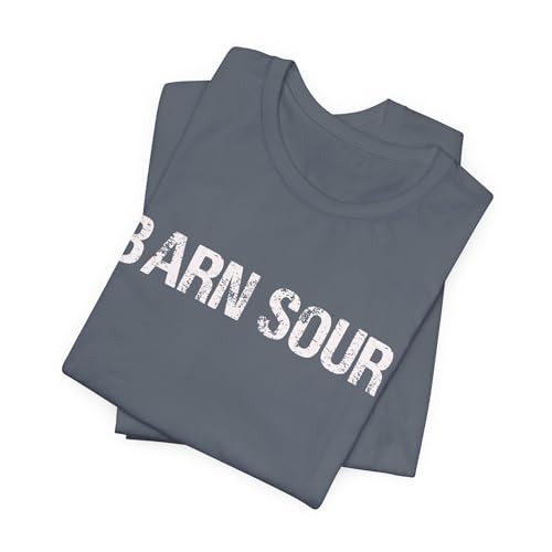 BARN SOUR Brand Horse Broke People Green Unisex Tee for Equestrians Horse Lovers Premium Cotton Made in USA - size chart