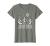 Sollomio Skeletons Dancing at The Club with a Disco Ball Halloween T-Shirt - size chart