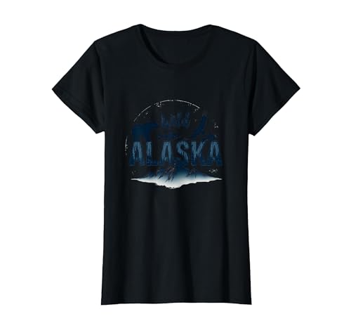 Mademark Wild Alaska Adventure: Bear, Fish, Eagle Mountain Scene T-Shirt - size chart