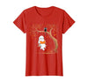 Halloween Ghost Swing Reading Vintage Ghost Swing Reading Book Swinging Halloween Costume T-Shirt - size chart