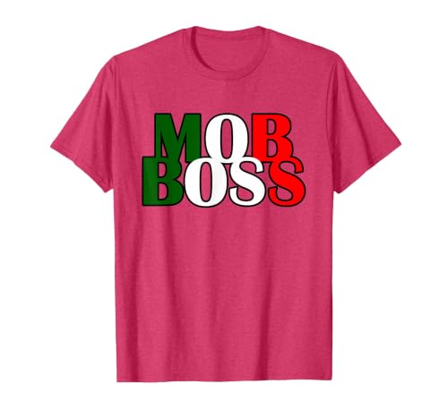Italian Yeah B Mob Boss Italian Flag 1920s Costume Mafia Party T-Shirt - size chart