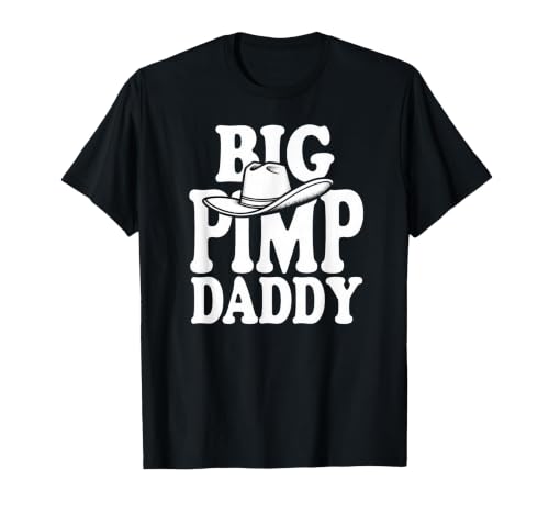 Humor Adult Dad Jokes Fathers Day Tees Big Pimp Daddy Halloween Costume T-Shirt - size chart
