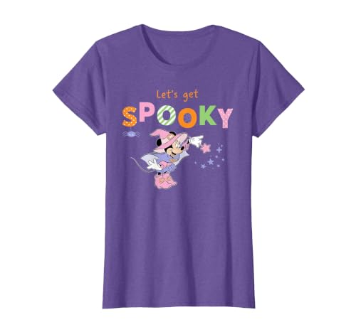 Disney Minnie Mouse Let's Get Spooky Cute Halloween Witch T-Shirt - size chart