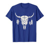 Buffalo Animals Gift Idea Bison Buffalo Skull Animal Design T-Shirt - size chart
