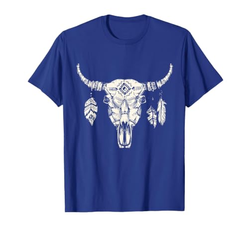 Buffalo Animals Gift Idea Bison Buffalo Skull Animal Design T-Shirt - size chart