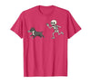 Pitbull Halloween Costume Funny Pitbull Skeleton Hand Halloween T-Shirt - size chart