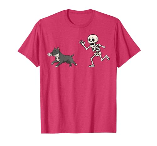Pitbull Halloween Costume Funny Pitbull Skeleton Hand Halloween T-Shirt - size chart