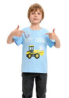 Easter Day Gift for Toddler Boy Baby Girl Tractor Loving Bunny T-Shirt — design detail