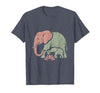 Mademark Mama Elephant Guiding Calf Through Water T-Shirt - Men - size chart