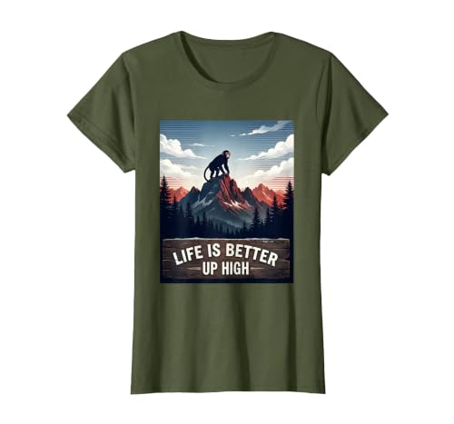 Mademark Life Is Better Up High Monkey Design T-Shirt - Women - size chart