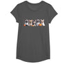 Funny Ghost Dog Halloween Girls Kids Cute French Bulldog Halloween Costume Frenchie Dog Ghost T-Shirt - size chart