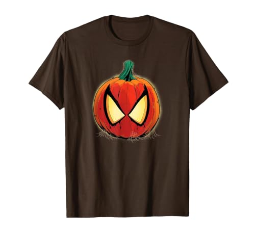 Marvel Spider-Man Halloween Spooky Pumpkin Jack-o'-Lantern T-Shirt - size chart