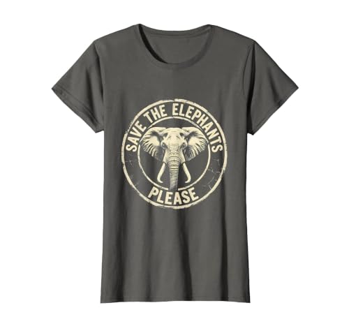 Mademark Save The Elephants Please Wildlife Advocate Design T-Shirt - Women - size chart