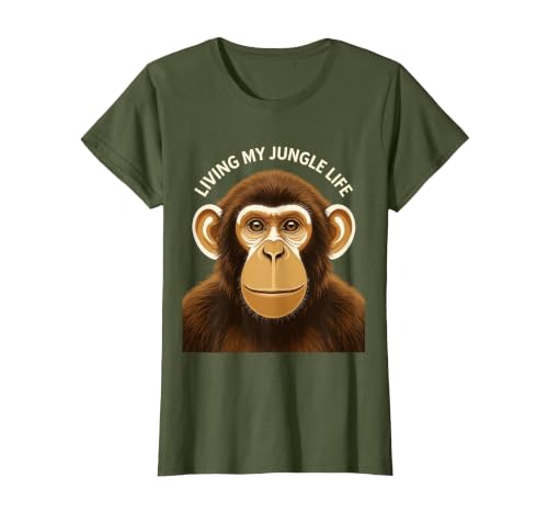Mademark Living My Jungle Life Monkey Design T-Shirt - Women - size chart
