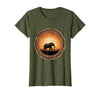 Mademark Elephant Silhouette Glowing Safari Sunset T-Shirt - Women - size chart