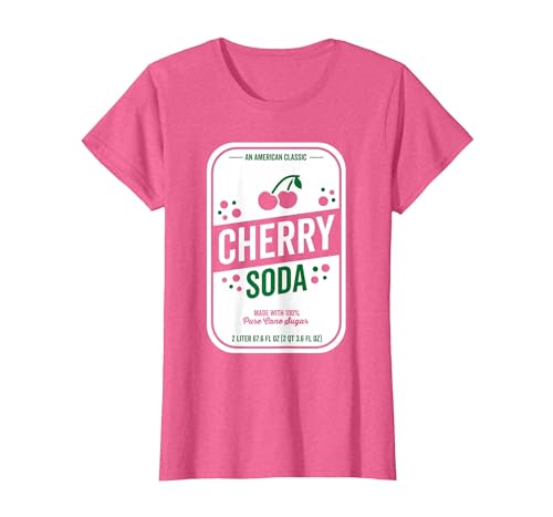 Funny Soda Pop Label Tees Soda Group Halloween Costume Cherry Soda T-Shirt - size chart