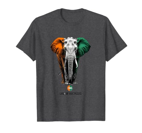 Mademark Land of Elephants, 1960 National Pride Design T-Shirt - Men - size chart
